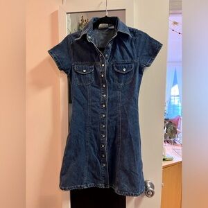 Vintage denim mini dress, size 0